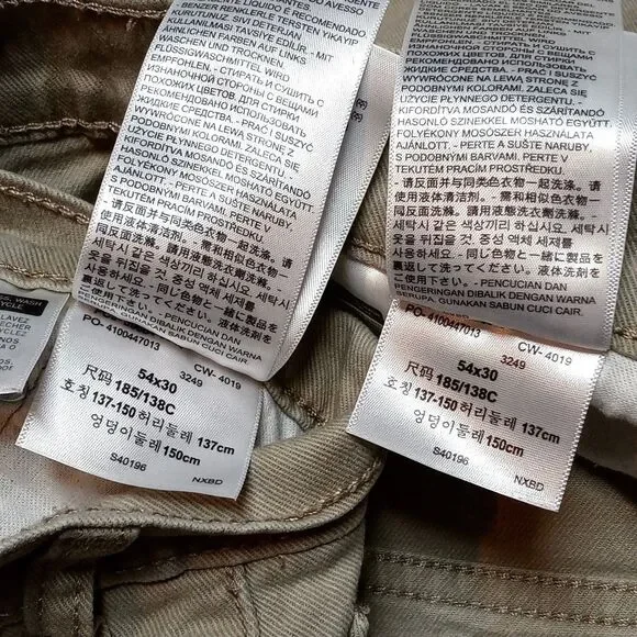 Lot of 2 Levi's 502 Jeans Size 54x30 (Actual 54x28) Tapered Leg Stretch Denim - Picture 3 of 15